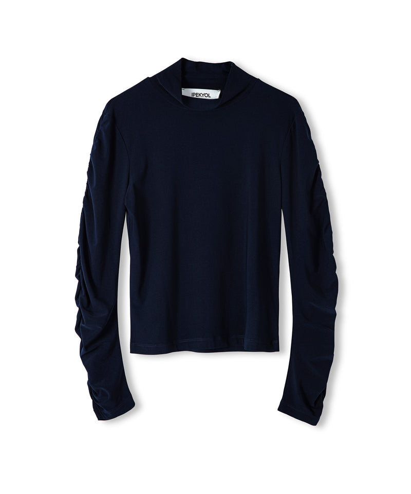 Ipekyol Turtleneck Long Sleeve Top Navy Blue