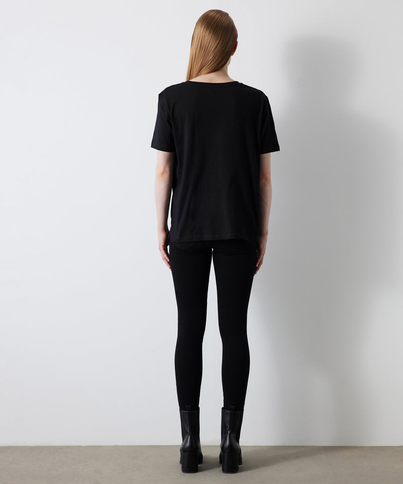 Ipekyol Basic V-Neck T-Shirt Black