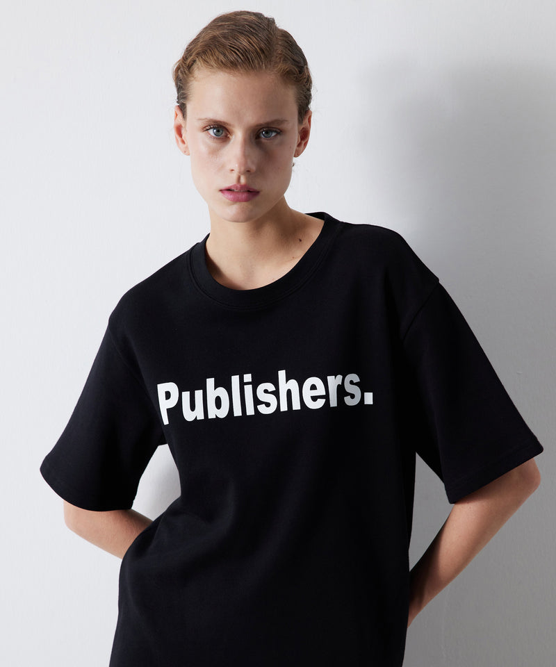 Ipekyol Slogan Printed T-Shirt Black