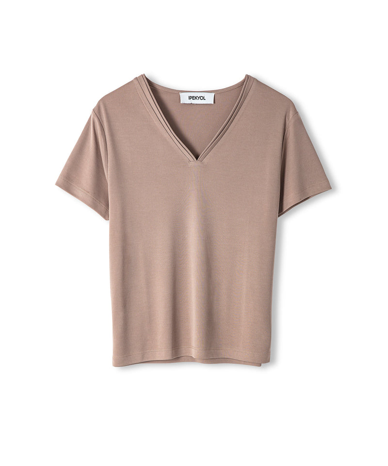 Ipekyol V-Neck Basic T-Shirt Old Rose