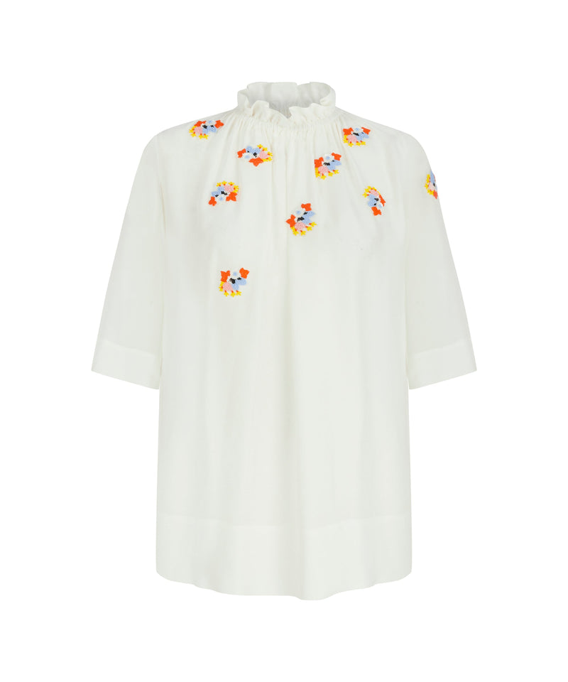 Machka Bead-Embellished Blouse Off White