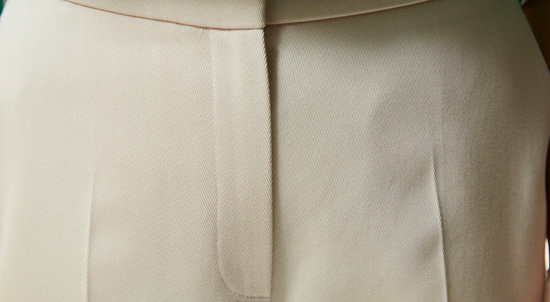 Machka Cigarette Fit Gabardine Trousers Sand