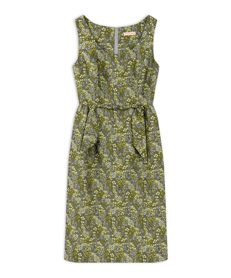 Machka Mini Floral Jacquard Dress Light Green