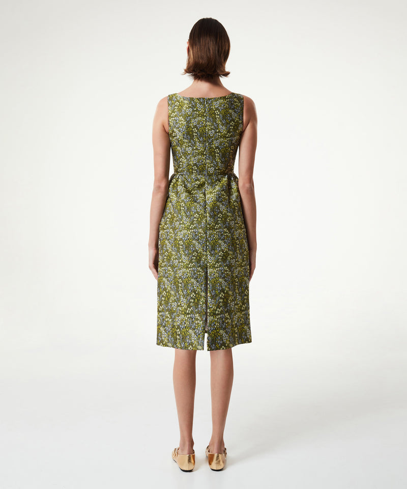 Machka Mini Floral Jacquard Dress Light Green