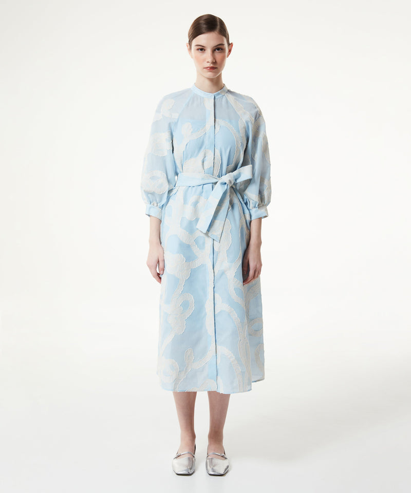 Machka Rope Jacquard Shirt Dress Blue