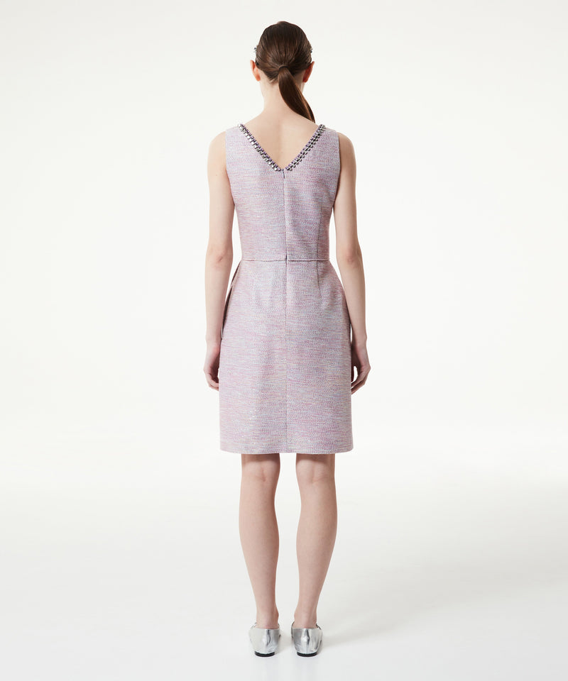 Machka Sequined Tweed Dress Lilac