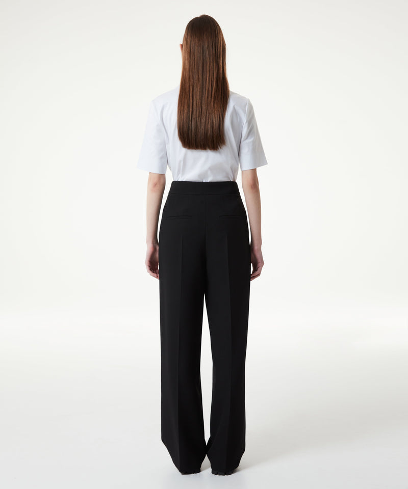 Machka Straight Fit Pleated Trousers Black