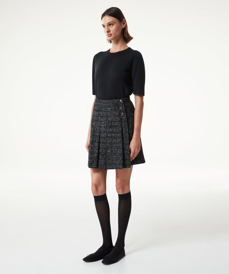 Machka Tweed Miniskirt Black