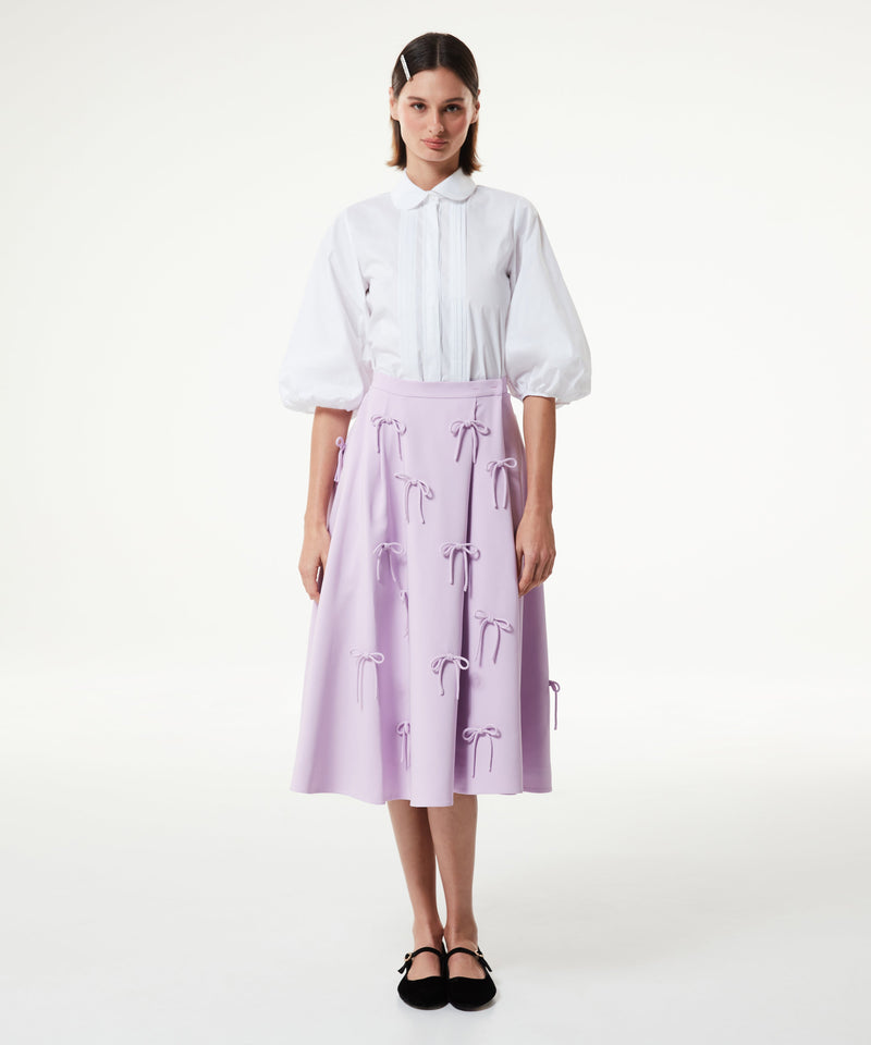 Machka Bow Midi Skirt Lilac