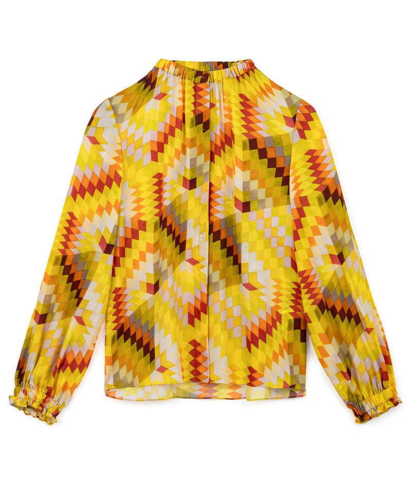 Machka Retro Pattern Shirt Yellow