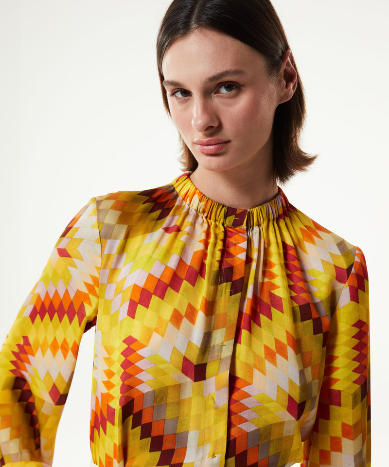 Machka Retro Pattern Shirt Yellow