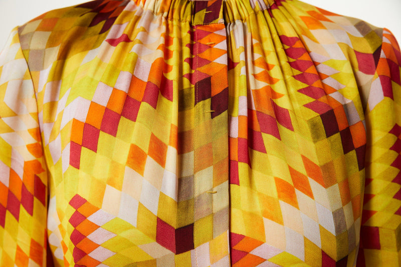 Machka Retro Pattern Shirt Yellow