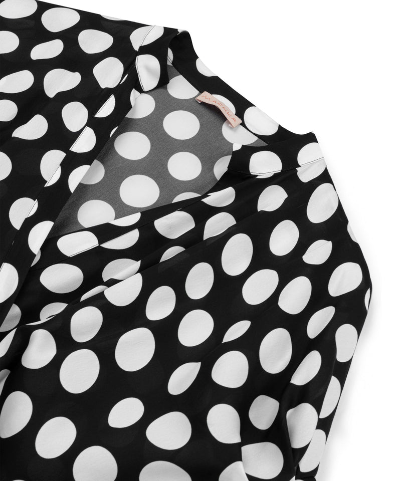 Machka Polka Dot Pattern Blouse Black