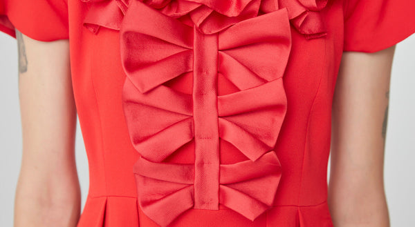 Machka Bow Detail Dress Red