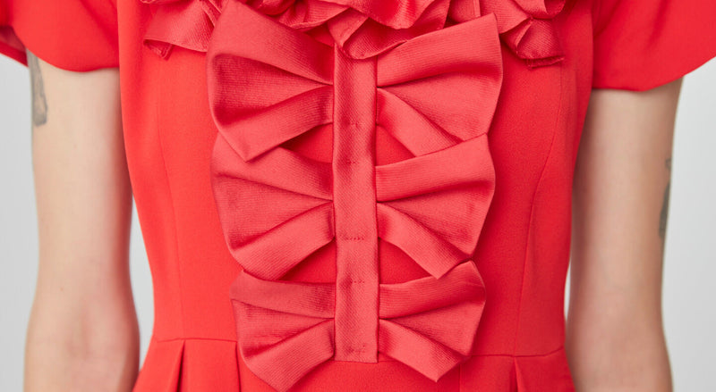 Machka Bow Detail Dress Red