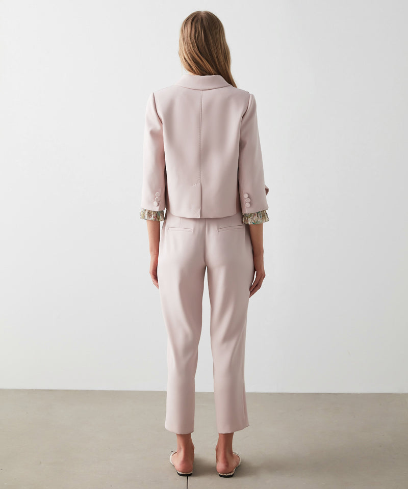 Machka Bow-Detail Crop Jacket Powder