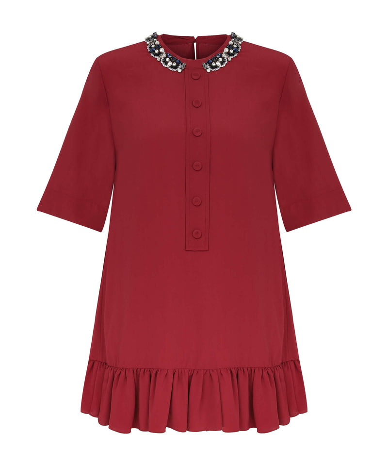 Machka Jewel-Embellished Blouse Bordeaux