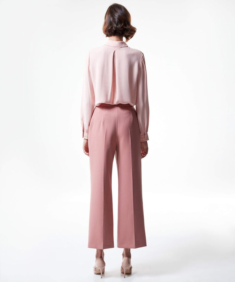 Machka Solid Wide Leg Pants Powder