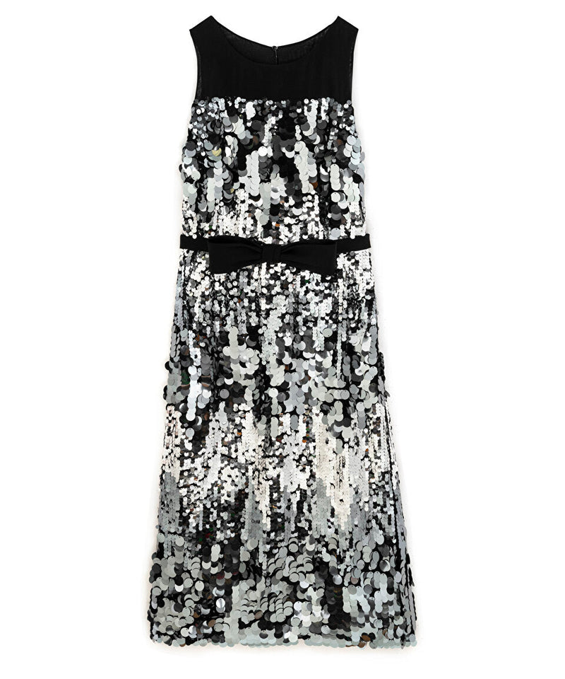 Machka Sequined-Embellished Midi Dress Silver