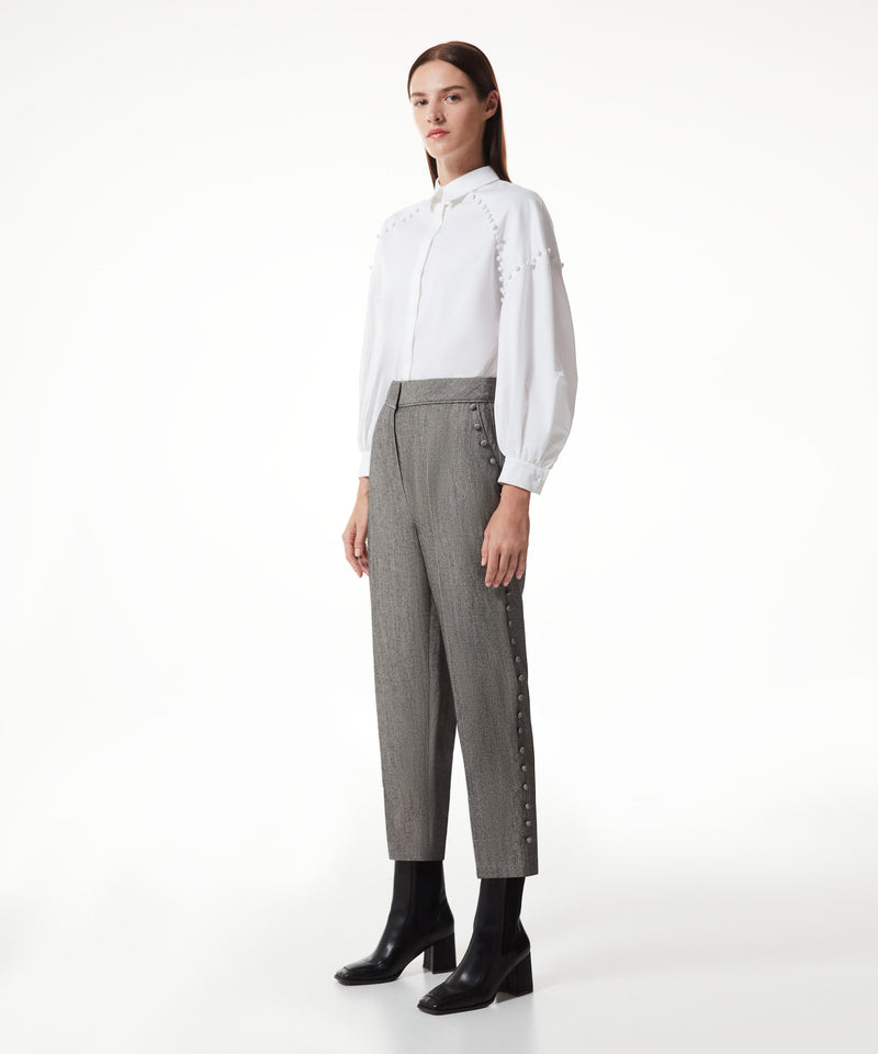 Machka Button Accessory Trousers Anthracite