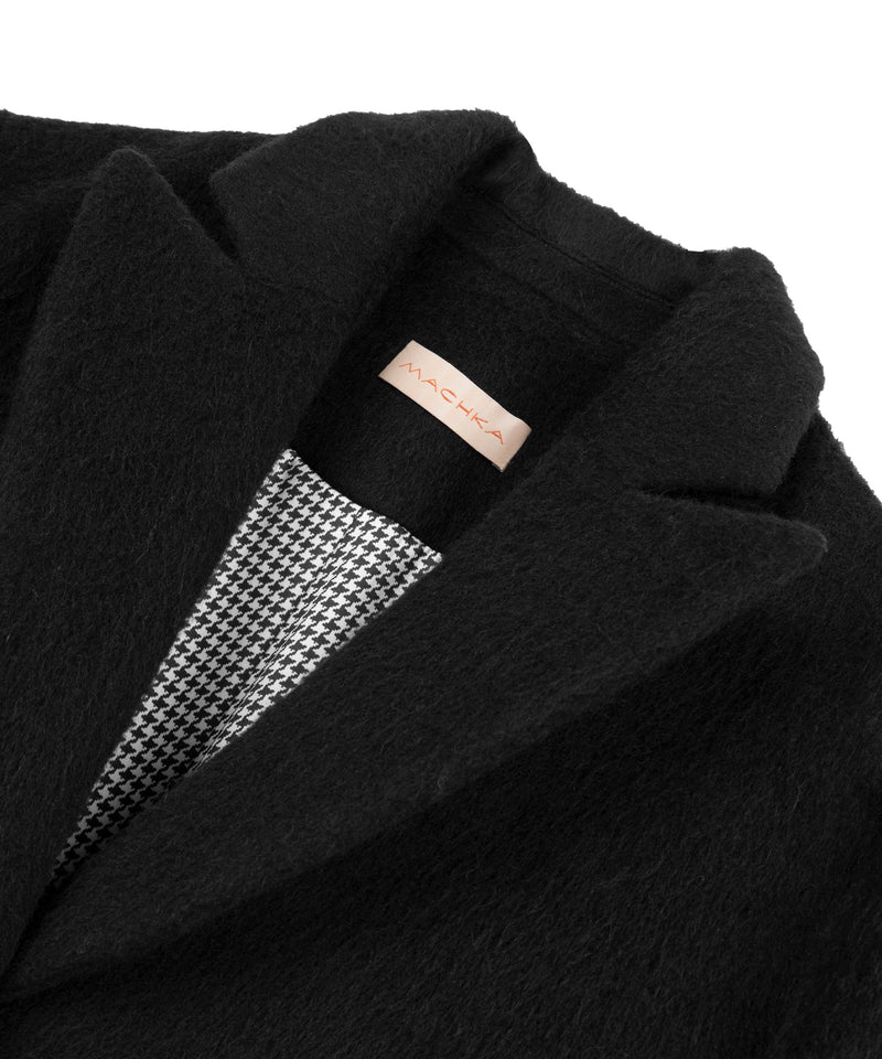 Machka Wool Blend Solid Blazer Black