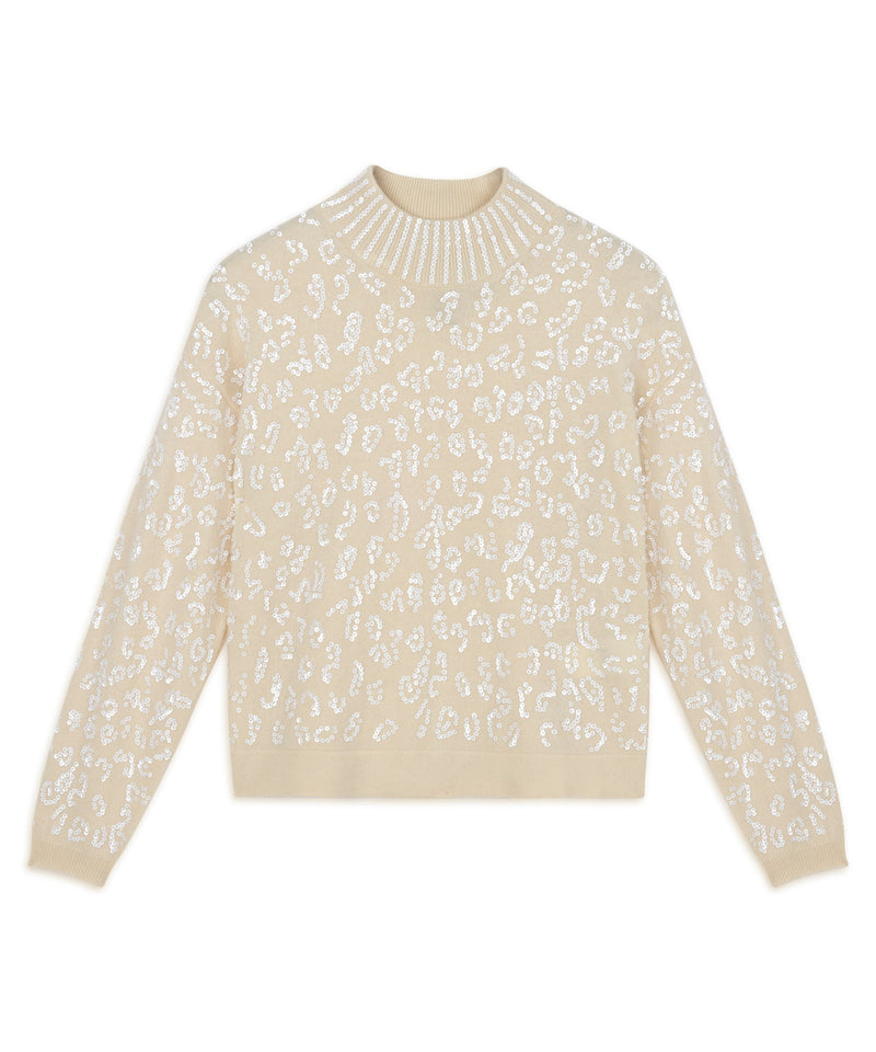 Machka Sequined Wool Knitwear Off White