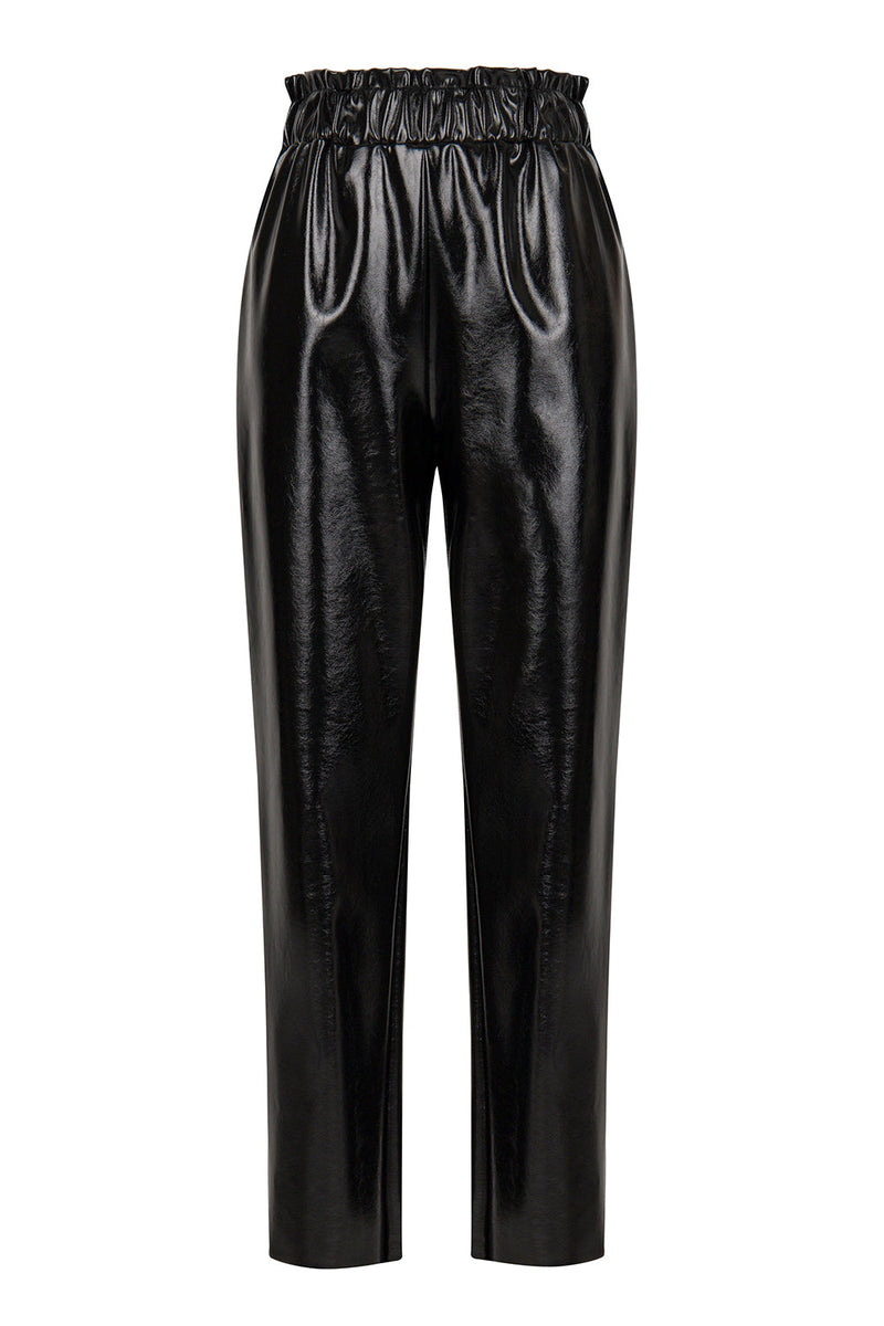 Nocturne Patent Leather Trouser Black