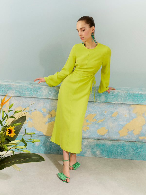 Nocturne Cropped Midi Dress Green