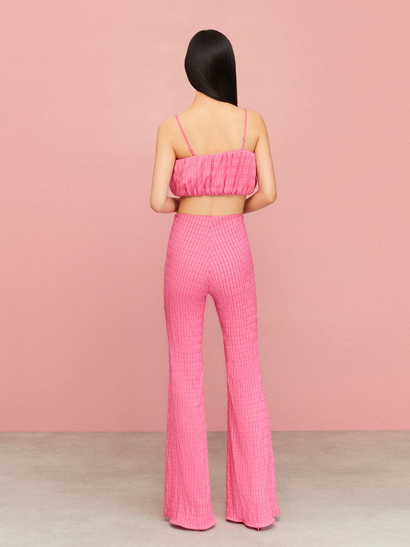 Nocturne High-Waisted Flare Pants Fuchsia