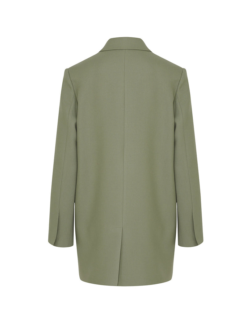 Nocturne Doubl-Breasted Blazer Khaki