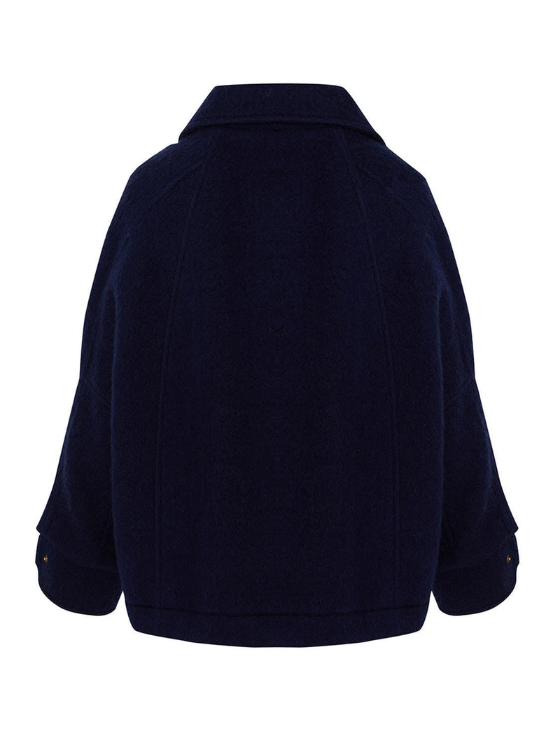 Nocturne Wool Blended Jacket Navy Blue