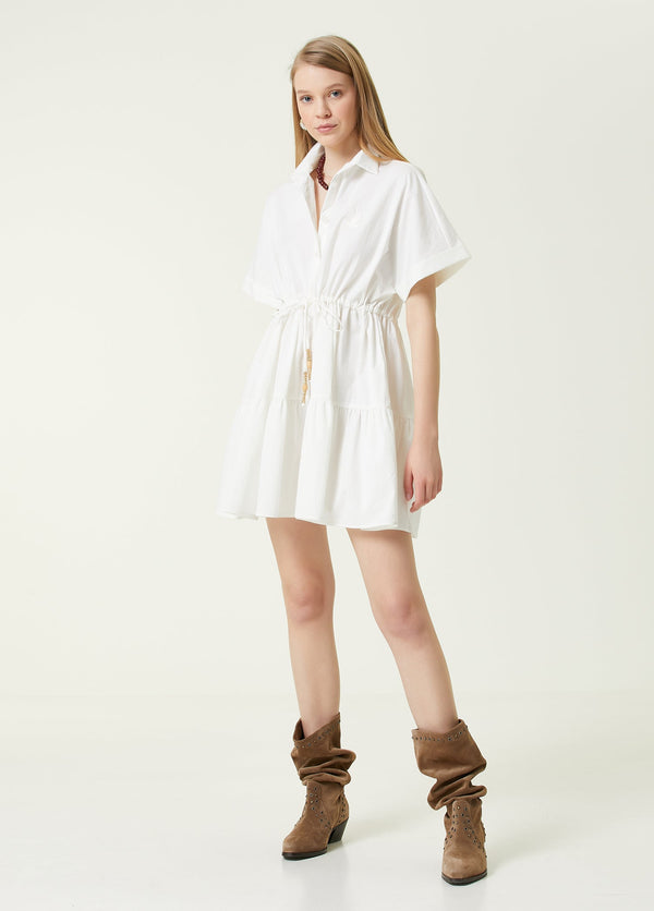 Beymen Club Waist Belted Mini Shirt Dress White